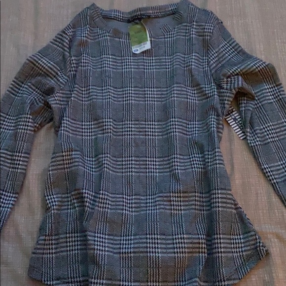 Long sleeve houndstooth top - Picture 4 of 4